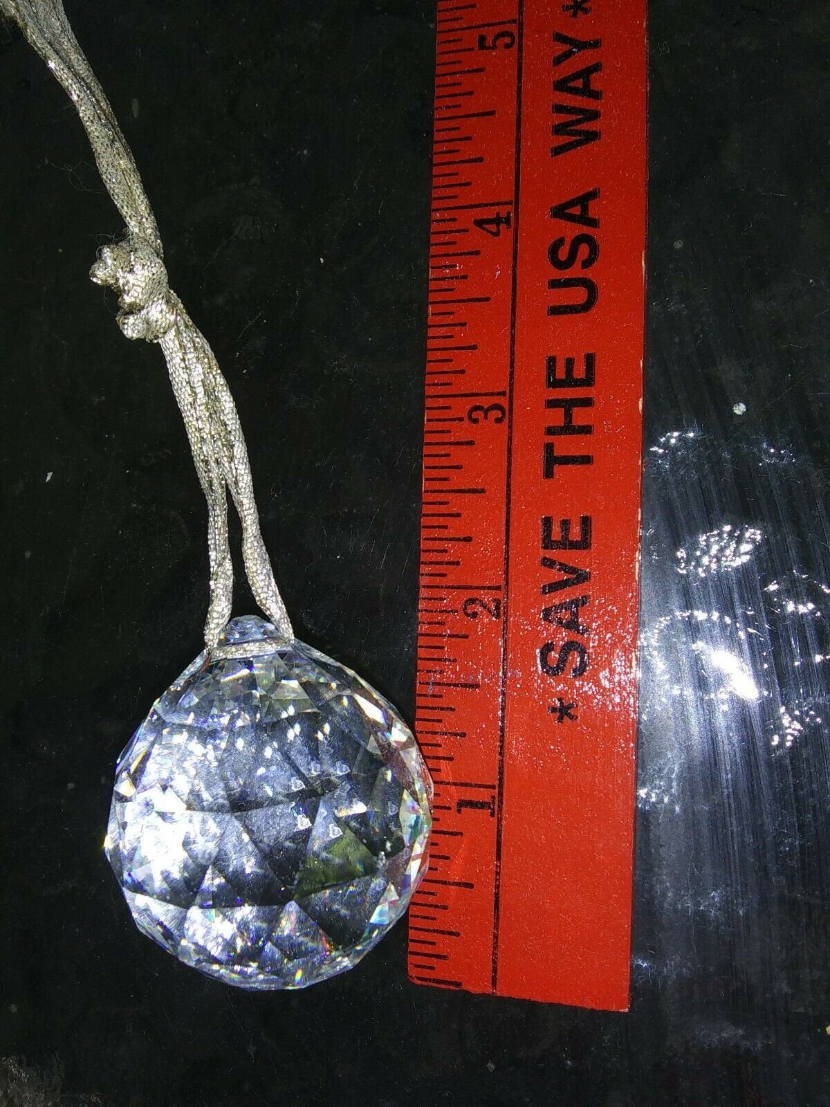FACETED CRYSTAL SPHERE Clear Feng Shui Rainbow Sun Catcher Prism Ball