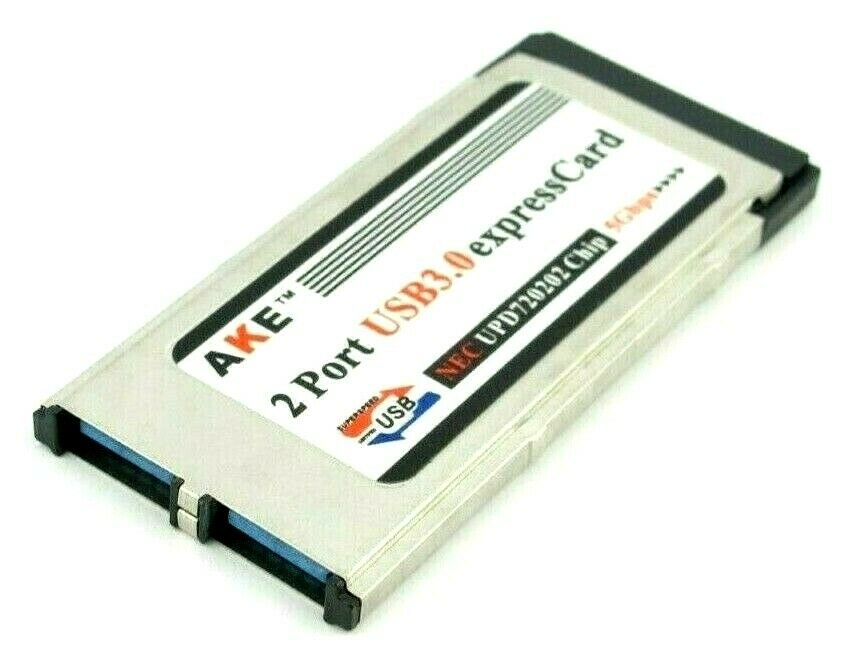 2 Ports USB 3.0 Express card Expresscard 34mm Adapter for Laptop Computer