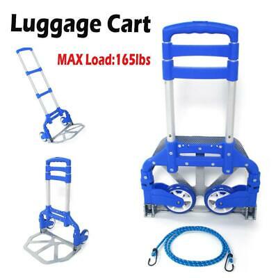 Portable Luggage Cart Folding Truck Hand Collapsible Trolley For Travel Shopping